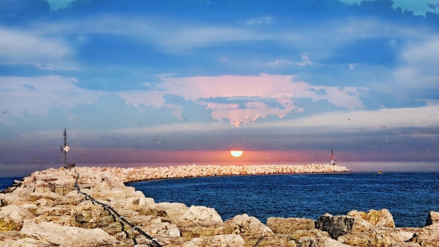 米乐M6:夜晚室外乒乓球台